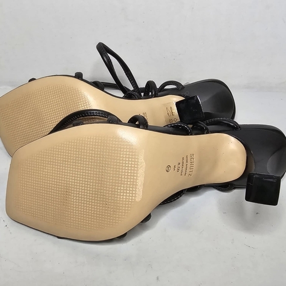 SCHUTZ Women's Toller Strappy High Heel Sandals in Black SZ 8.5 B NEW - Picture 7 of 12